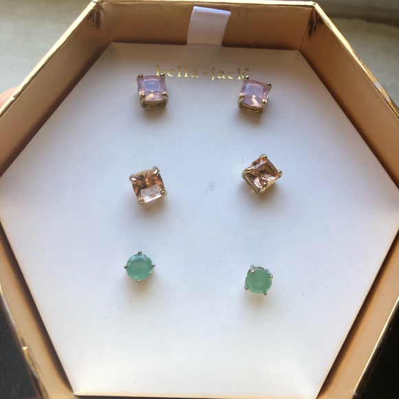 Bella Jack 3 set of statement stud earrings - Picture 4 of 5